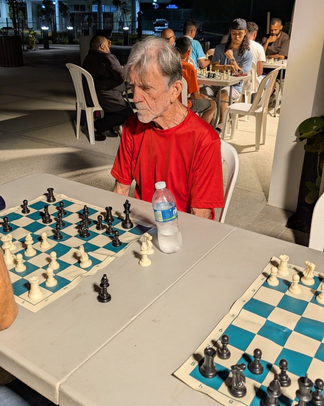 Angel Ríos Montalvo en la Plaza Manuel Mena durante el torneo.